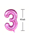 40-Inch Pink Number 13 Foil Balloon for Sweet 13th or 31st Birthday Party