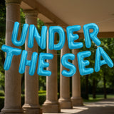 Under The Sea Mermaid Balloons Banner Light Blue Birthday Party Decor