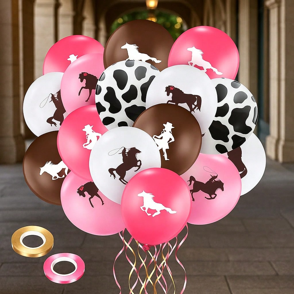 50pcs Cow Print 12 Inch Balloons Western Theme Party Decorations