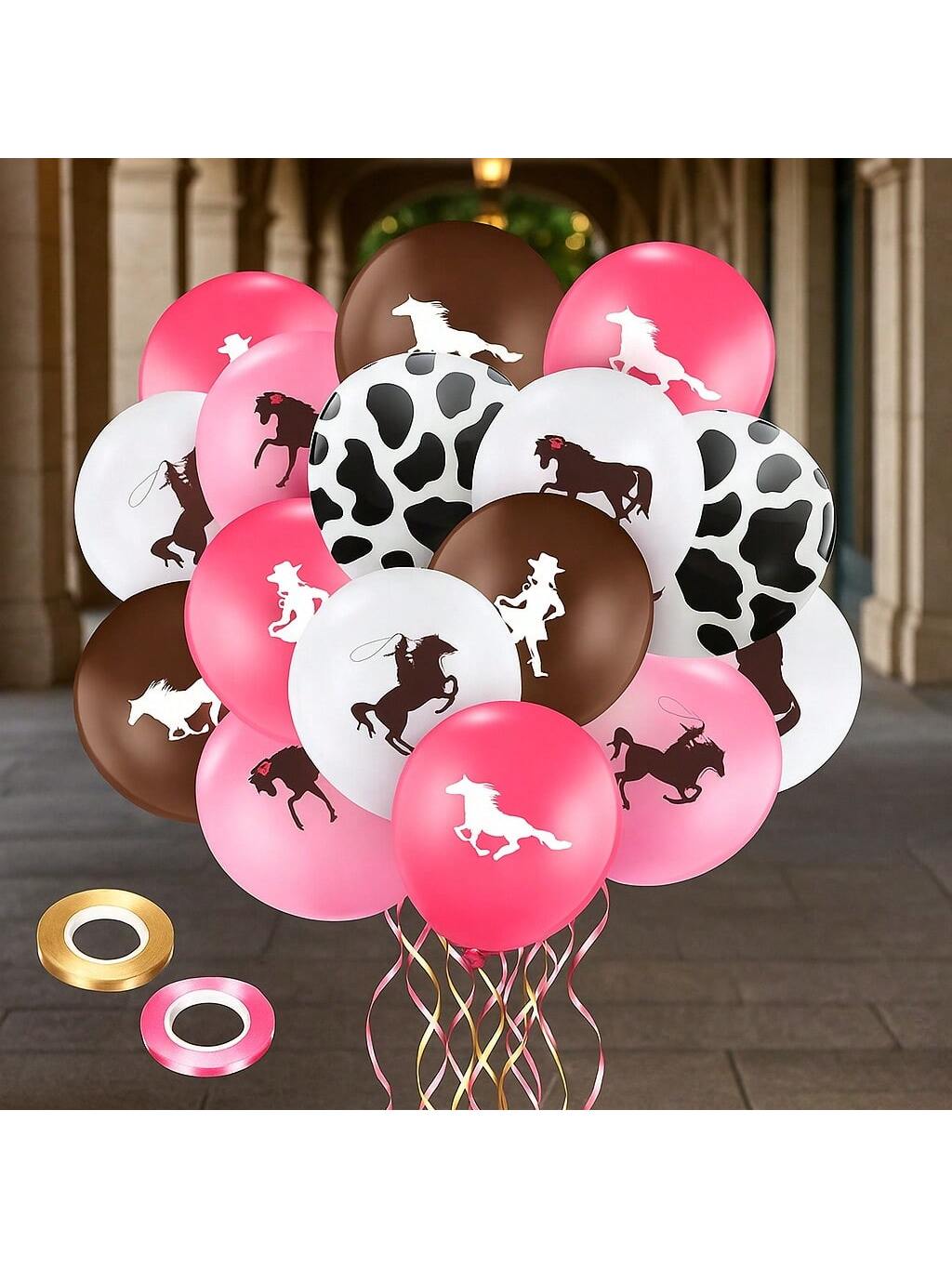 50pcs Cow Print 12 Inch Balloons Western Theme Party Decorations