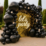 150 Pc Black Balloons in Various Sizes for Balloon Garland Arch Halloween Birthday and Party