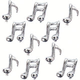 10 Pc Silver Musical Note Foil Balloons for Birthday and Music Themed Party