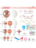 105PCS Rose Gold Birthday Party Kit with Foil Banner and Balloon Garland
