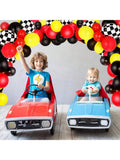 121pcs Race Car Balloon Garland for Checkered Theme Birthday Party