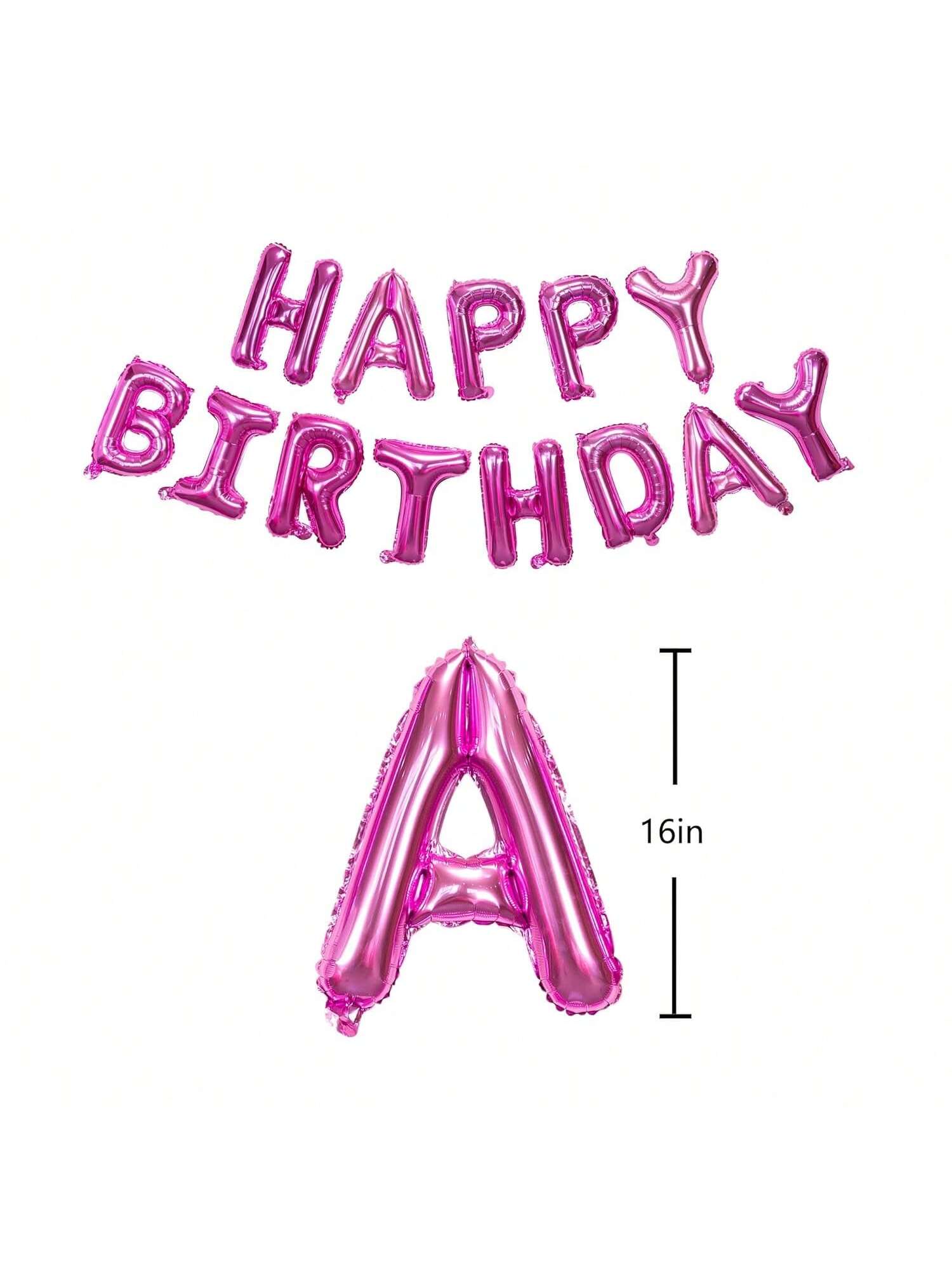 141-Pc Pink Happy Birthday Balloon Garland Kit with Fuchsia and Confetti Balloons