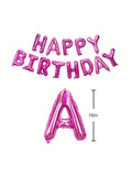 141-Pc Pink Happy Birthday Balloon Garland Kit with Fuchsia and Confetti Balloons