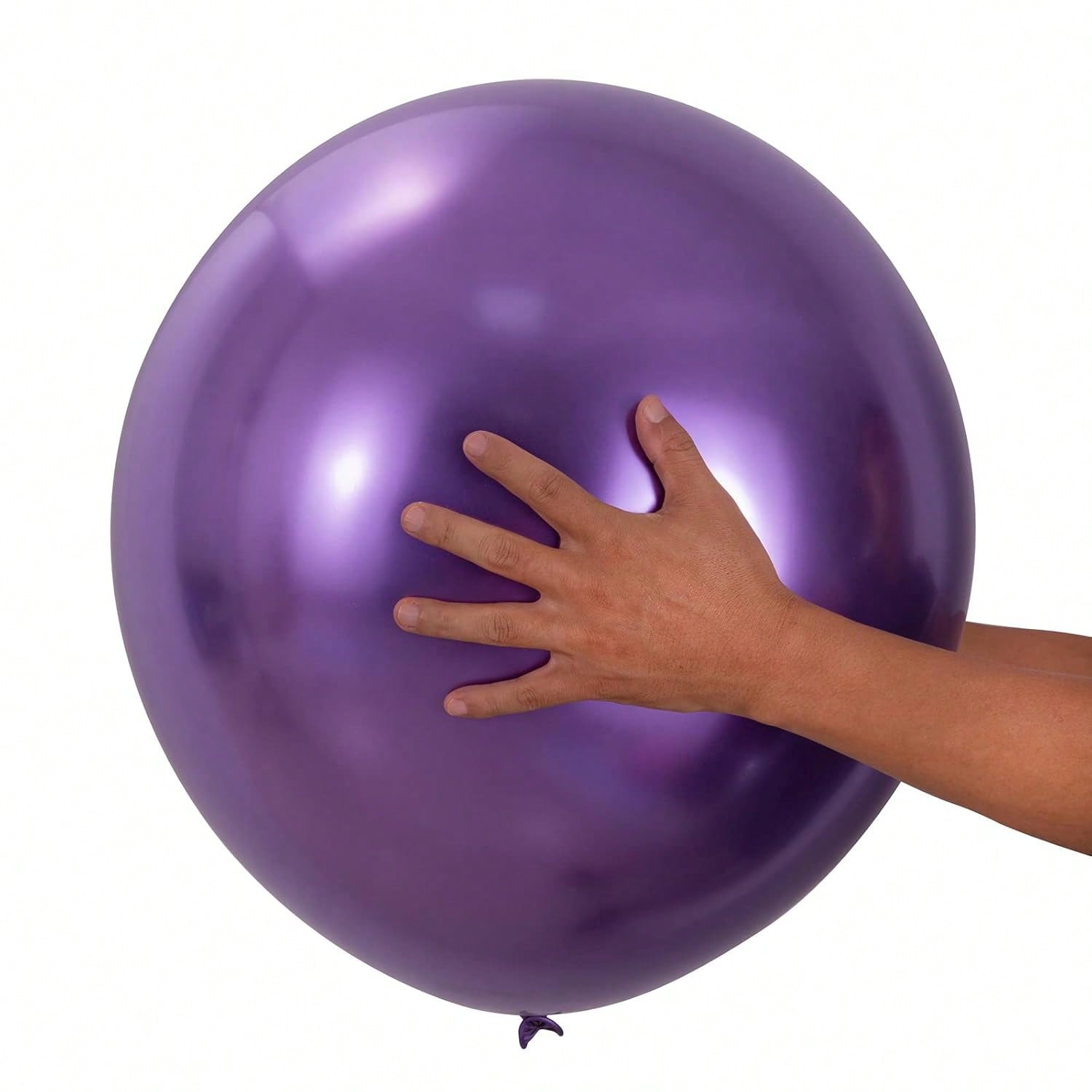 18" 10PCS Chrome Metallic Purple Latex Balloons Birthday Wedding Party Decor