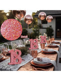 18th Birthday Rose Gold Glitter Number 18 Table Centerpiece Decor