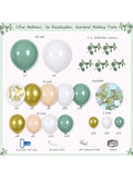263pcs Sage Green Gender Neutral Shower Decor with Balloon Garland and Banner