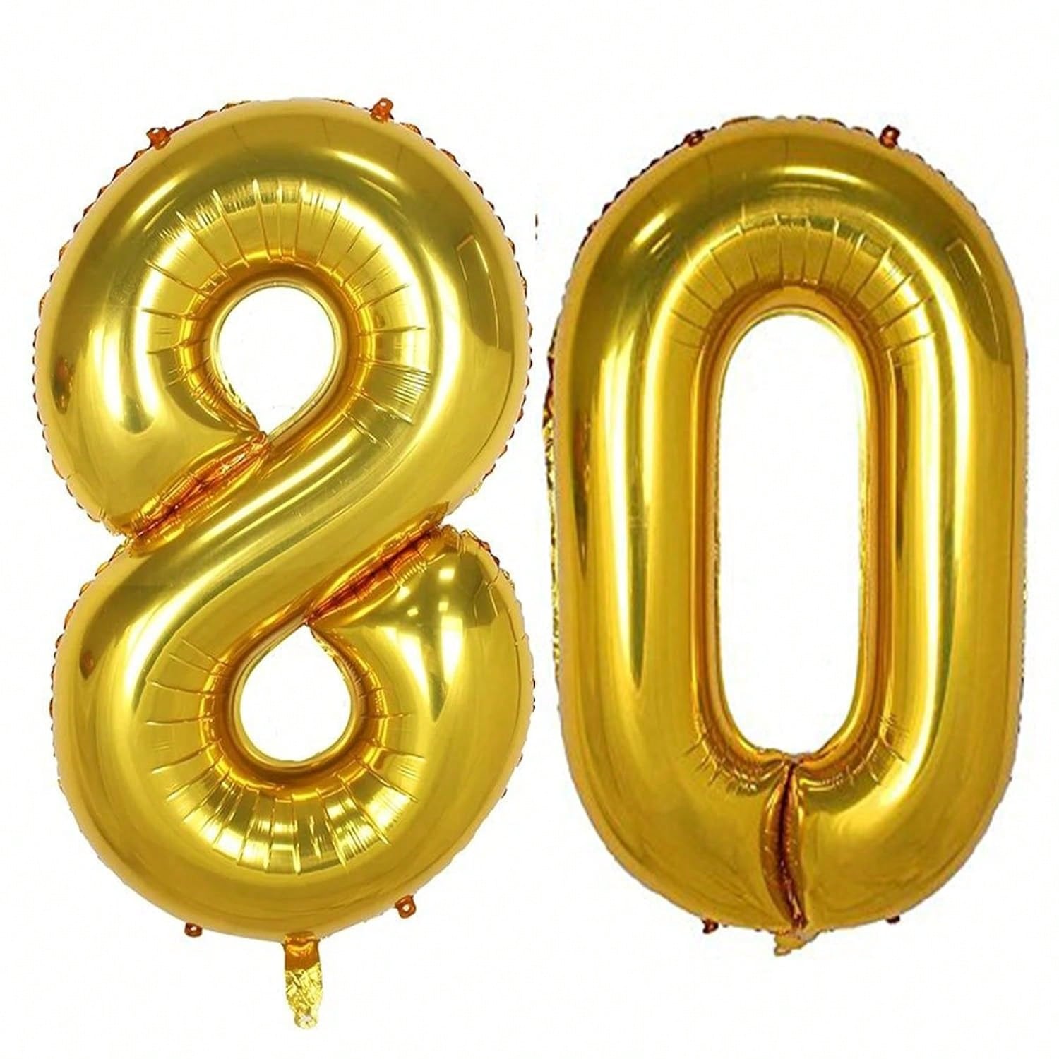 40in Gold Foil 80 Number Balloon for 80th Birthday Party Decorations