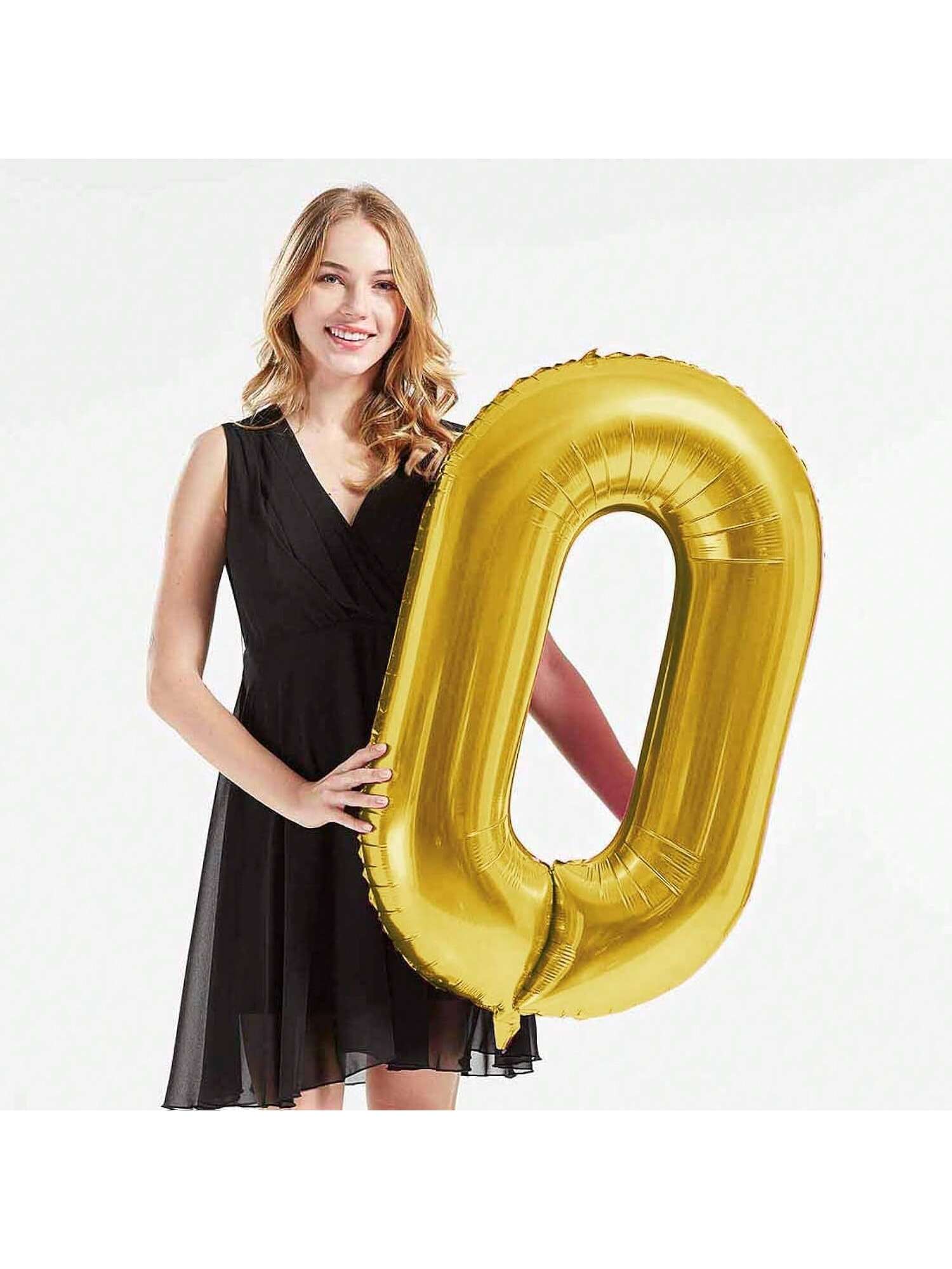 40in Gold Foil 80 Number Balloon for 80th Birthday Party Decorations