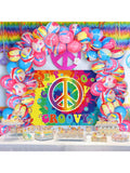 60s Hippie Party Decorations Tie Dye Balloon Garland Photo Backdrop