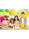 Assorted Yellow and Green Balloons with Confetti for Jungle and Birthday Parties
