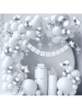 Baptism & Communion Decor Set with Banner Cross Cake Topper and Balloons
