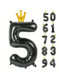 40 Inch Black Number 5 Balloon for 5th Birthday and Party Decorations