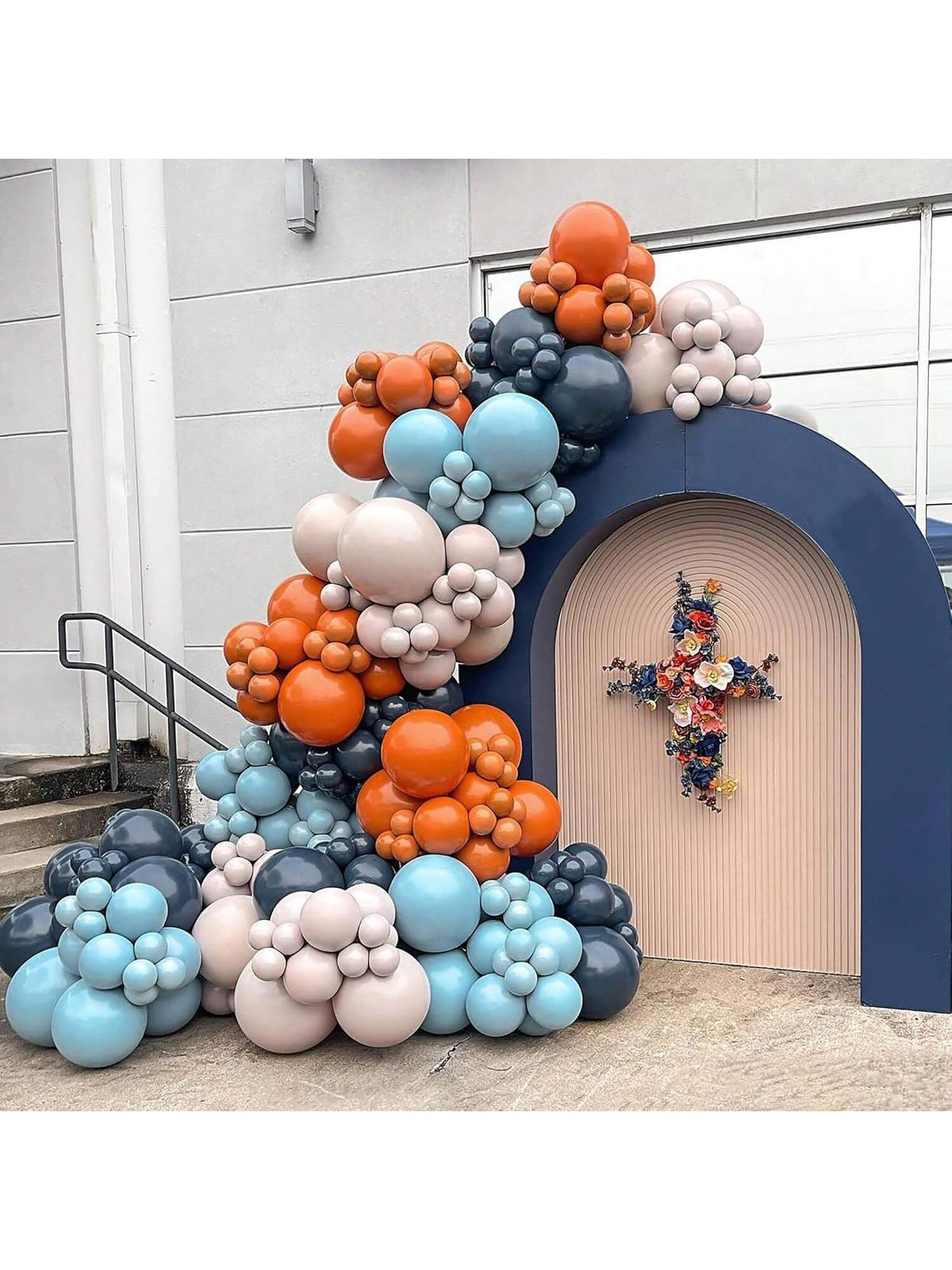 142pcs Blue Balloon Arch Kit with Paw Dog Sunflower Balloons for Puppy Birthday Party
