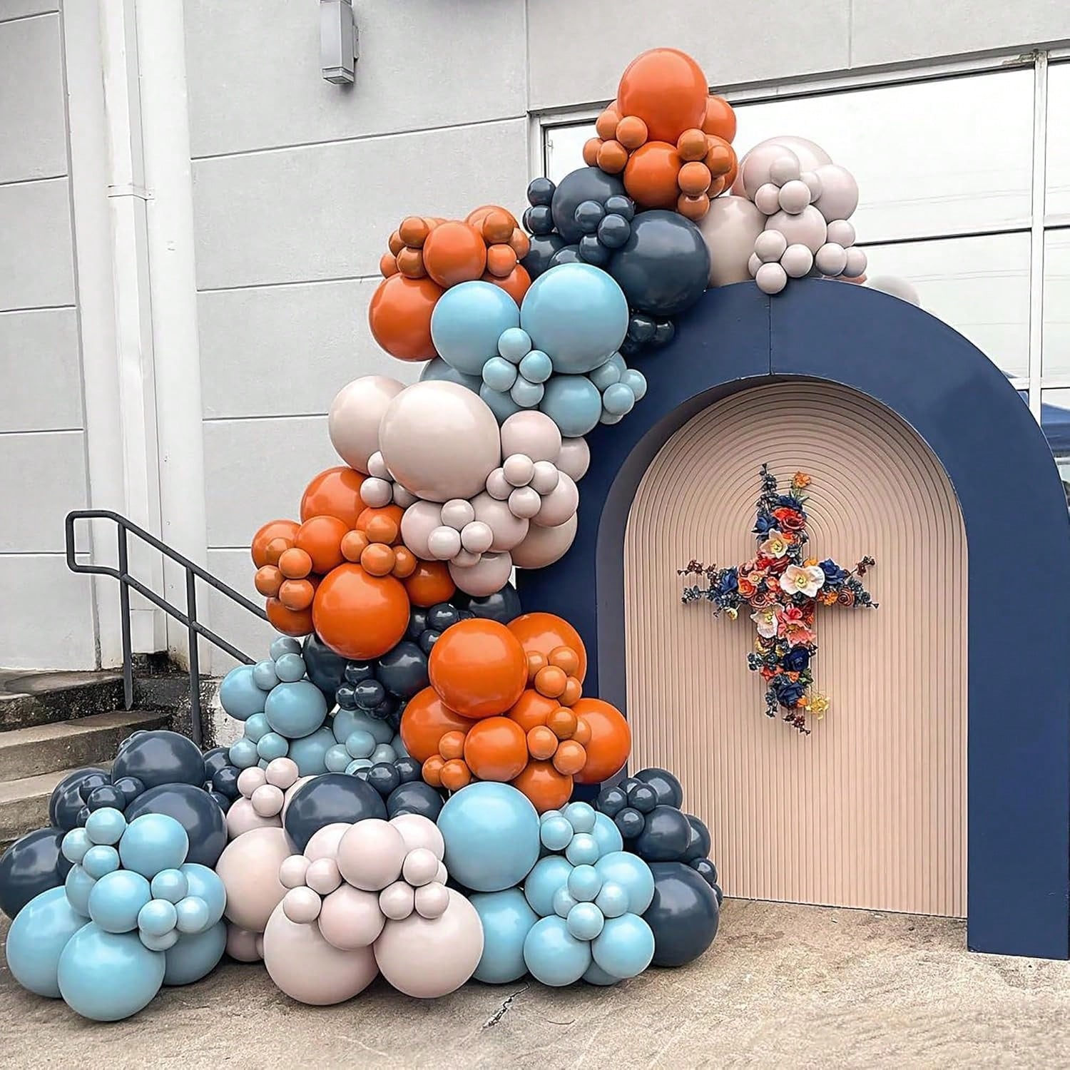 142pcs Blue Balloon Arch Kit with Paw Dog Sunflower Balloons for Puppy Birthday Party
