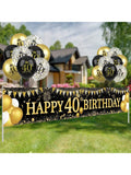 Blue Silver 16Th Birthday Banner And Balloons For Indoor/Outdoor Parties -