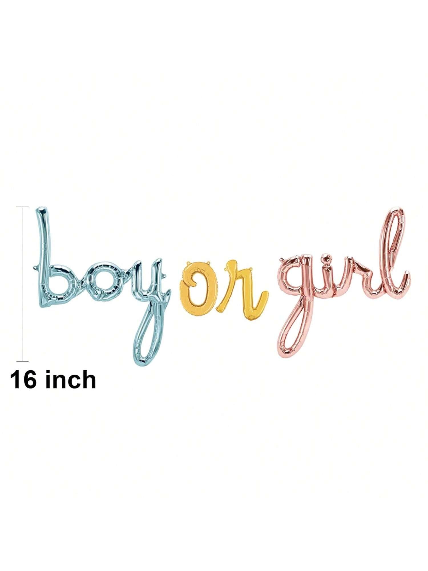 Gender Reveal Balloon Banner 25-Inch for Party Decorations and Supplies