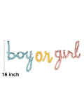 Gender Reveal Balloon Banner 25-Inch for Party Decorations and Supplies