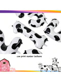 40in Cow Print Number Balloon 1st Birthday Barnyard Theme Party Decor 18pcs Kit