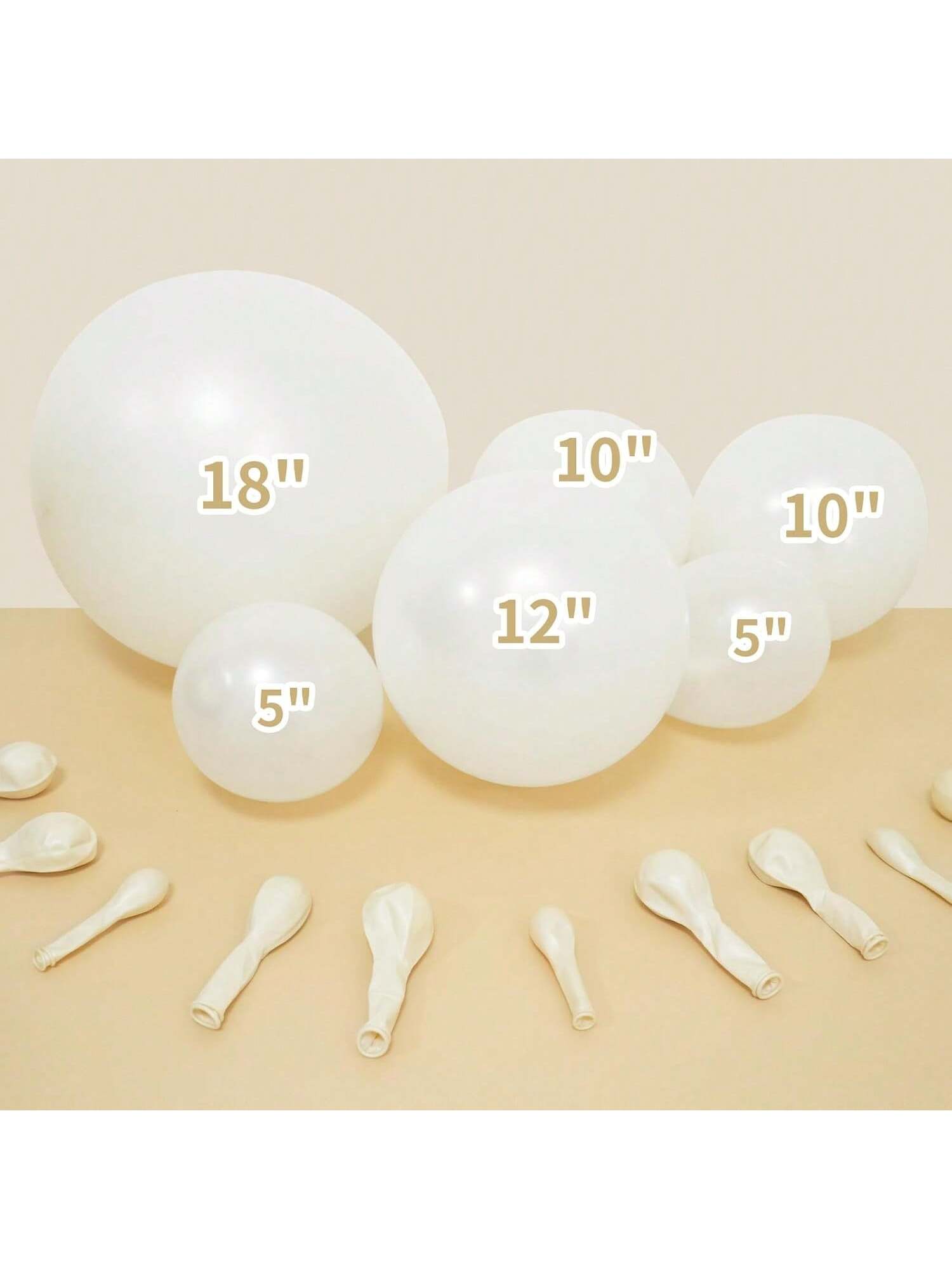 115PCS White Pearl Balloons Arch Garland Kit for Wedding & Party