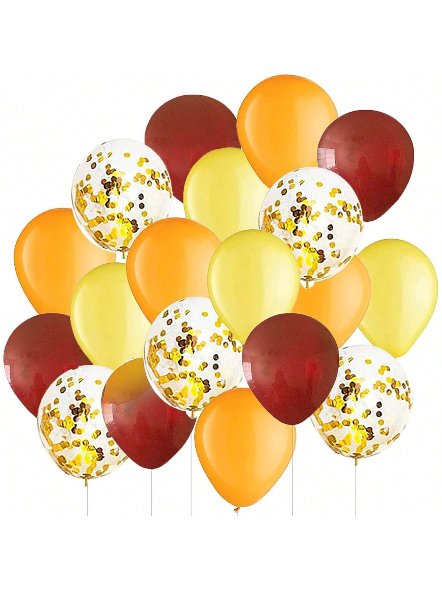 20 Fall Balloons in Burgundy Orange Yellow Gold for Party and Wedding Decor