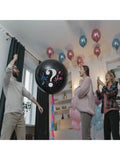 Gender Reveal Balloons 36in Black 2-Pack Party Decoration Kit