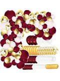 131PCS Maroon Gold Graduation & Party Decorations Balloons for 2024
