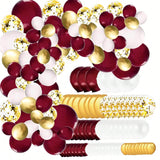 131PCS Maroon Gold Graduation & Party Decorations Balloons for 2024