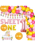 Lemon First Birthday Party Decorations Balloon Arch Foil Number 1 Balloon