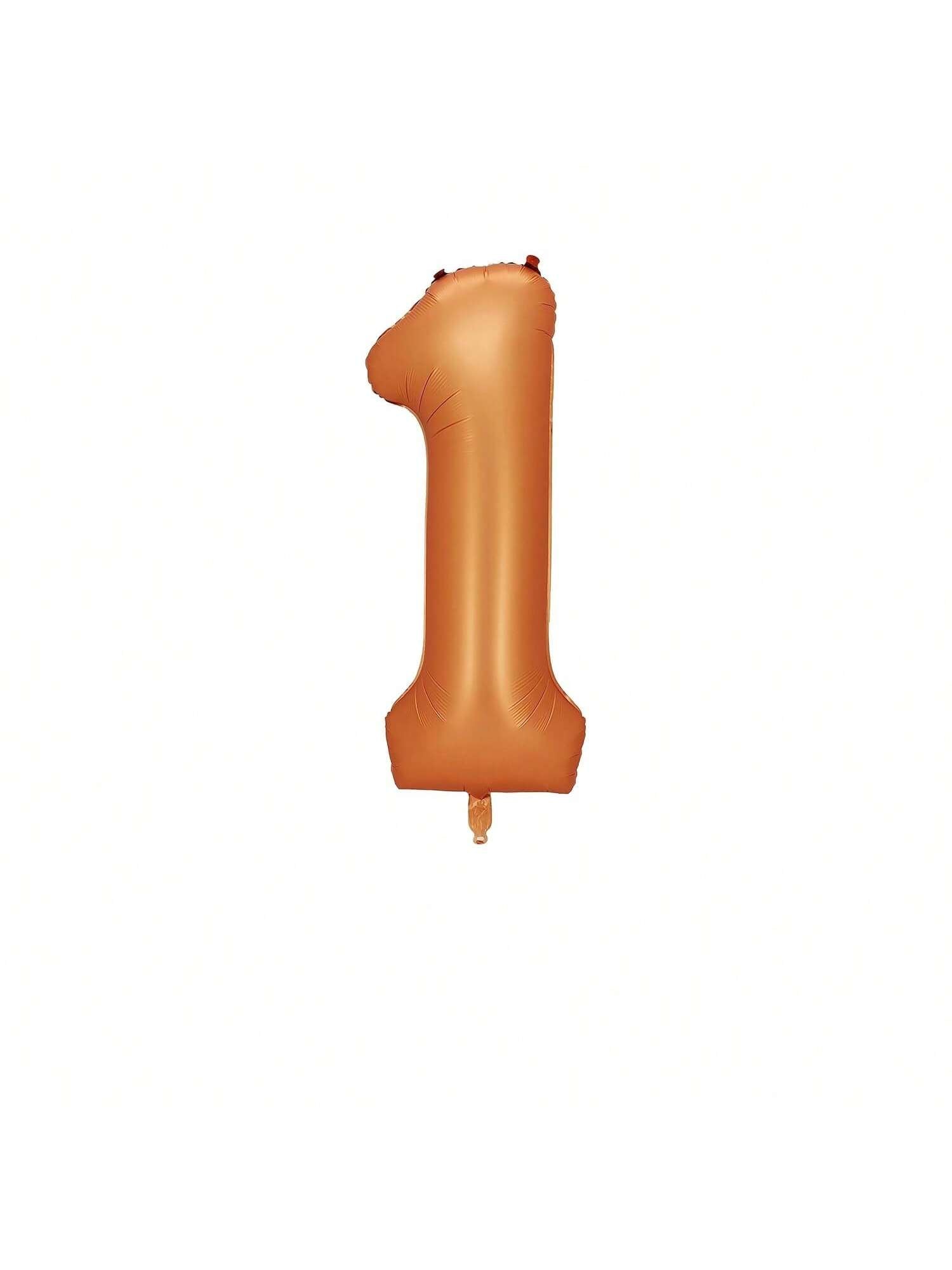 Orange Foil Balloons Number 1, 40 Inch