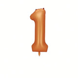 Orange Foil Balloons Number 1, 40 Inch