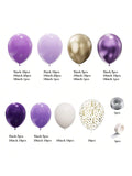 146pcs Purple Balloon Garland Arch Kit with Confetti for Party Decor
