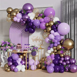 146pcs Purple Balloon Garland Arch Kit with Confetti for Party Decor