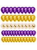 122PCS Purple & Gold Balloon Arch Kit with Confetti for Parties & Weddings
