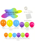 122-Pc Rainbow Balloon Garland Kit with Multicolor Balloons for Parties and Weddings