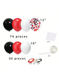 Red White Black Balloon Arch Garland Birthday Wedding Party Decor