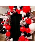 Red White Black Balloon Arch Garland Birthday Wedding Party Decor