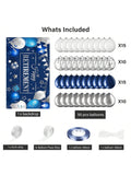 Retirement Party Decorations Navy Blue and Silver Balloon Set with Backdrop Banner