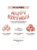 16-Inch Rose Gold Happy Birthday Letter Balloons for Milestone Birthday Parties