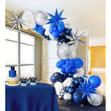 Royal Blue Graduation Balloon Garland Arch Kit Foil Caps Diplomas Stars