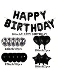 33rd Birthday Black Number Balloons Party Decor & Photo Props