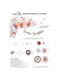 71pcs Rose Gold Birthday Party Decorations Balloons Banner Fringe Curtains