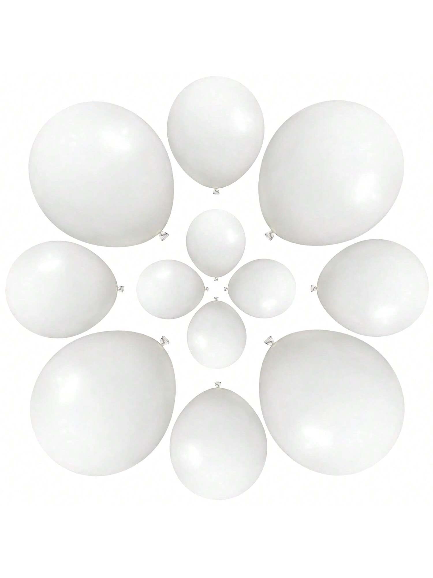 84-Pc White Balloons in 5 10 18-Inch for Weddings Showers and Party Decorations