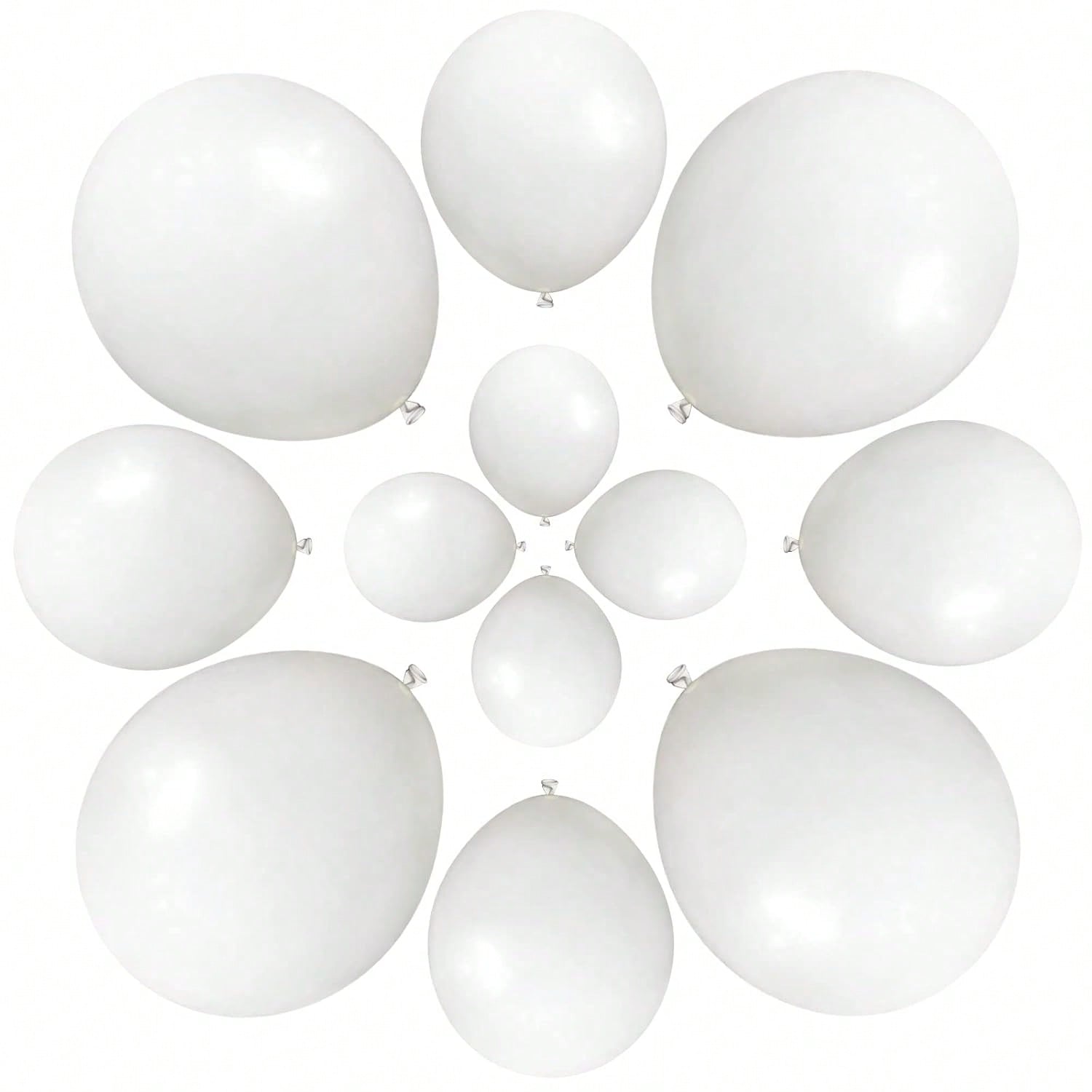 84-Pc White Balloons in 5 10 18-Inch for Weddings Showers and Party Decorations