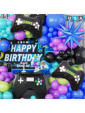 120pcs Video Game Balloon Arch Kit Blue Purple Green Black with Foil Balloons