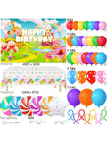 134pcs Candyland Party Decorations Balloon Arch Backdrop Table Decor