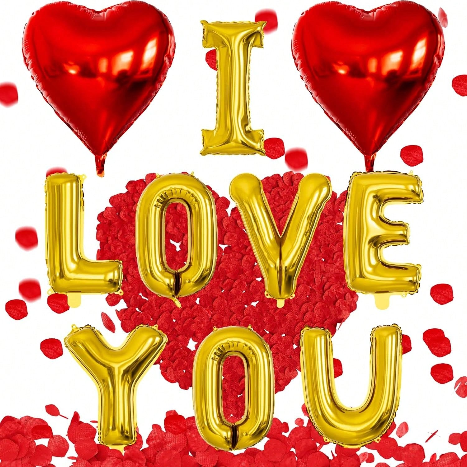 Will You Be My Friend 16-Inch Red Foil Letter Balloons for Party Decor