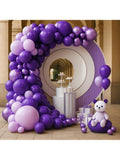 124-Pc Macaron Matte Metallic Balloon Garland Kit for Weddings and Birthday Parties